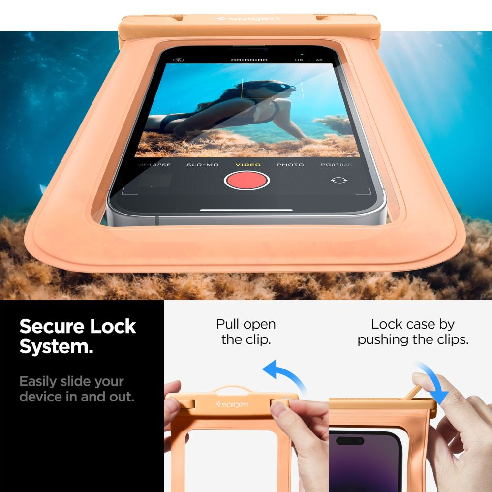 Spigen A601 Universal Waterproof Case Apricot