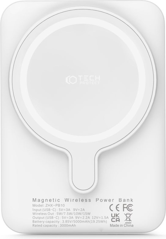 Tech-Protect PB10 LifeMag Powerbank MagSafe 5000mah White