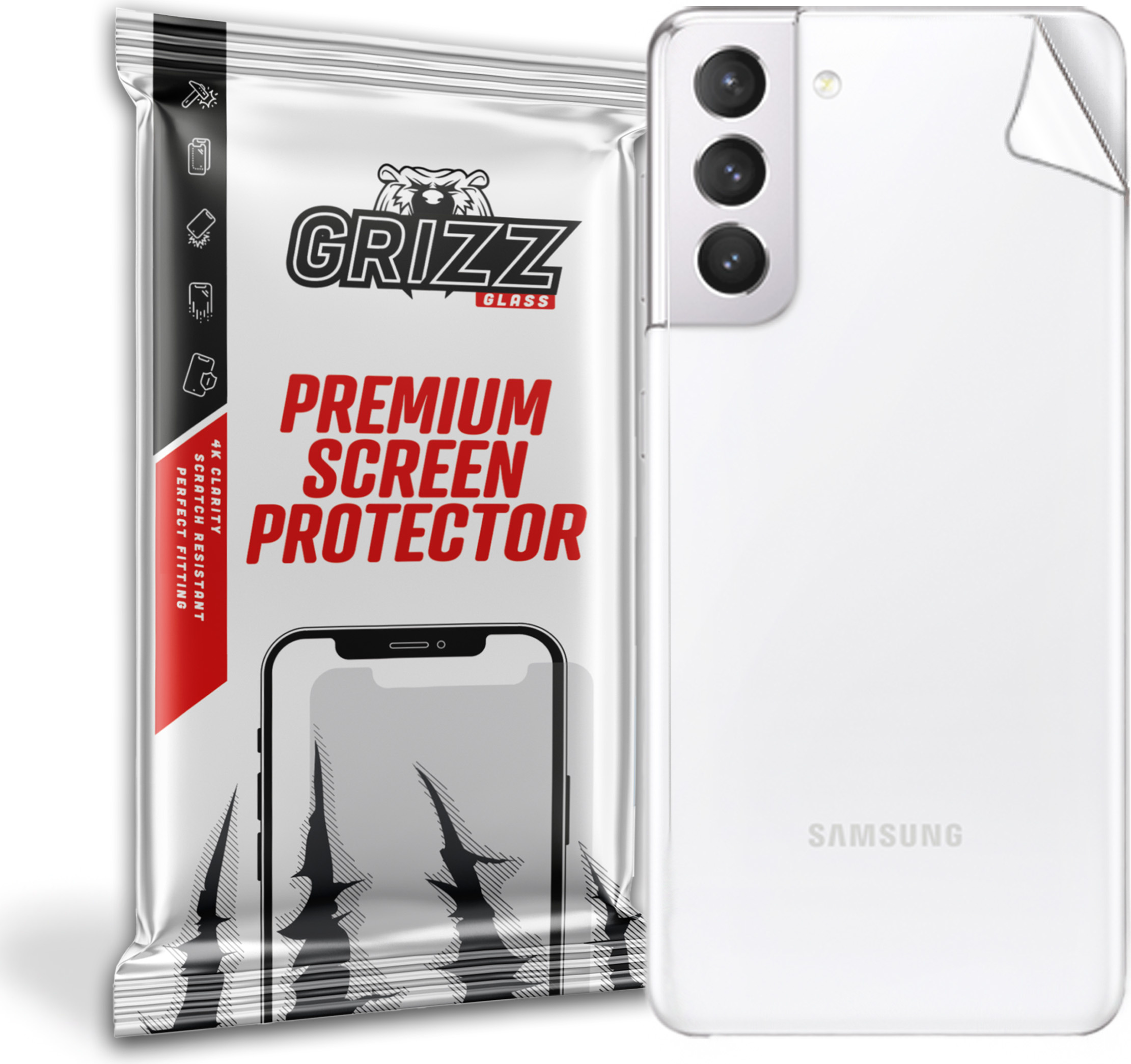 GrizzGlass SatinSkin Samsung Galaxy S21+ Plus