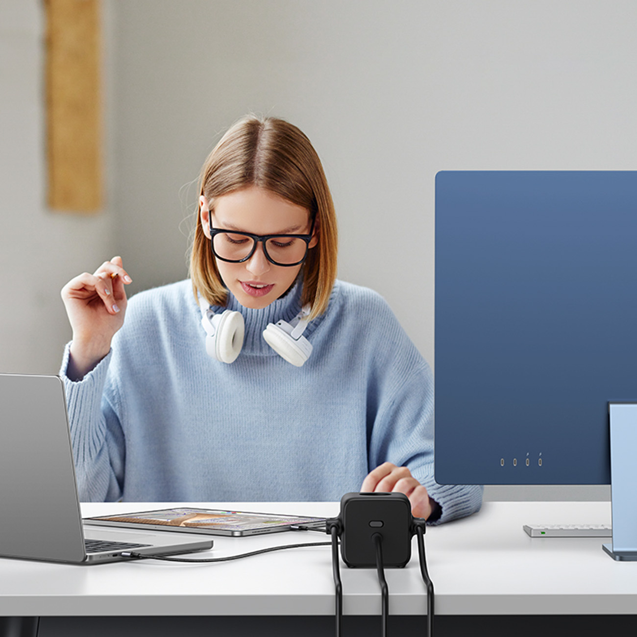 UGREEN CD268 Power Strip Cube 65W USB-A/USB-C + 3x AC black