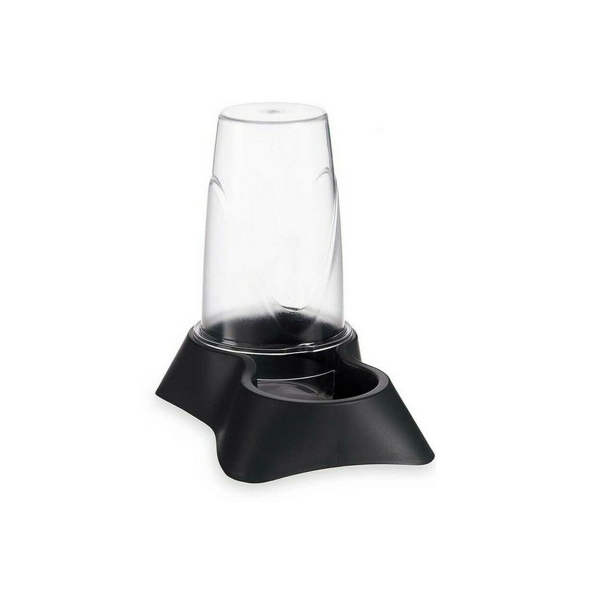 Pet feeding dish 12,5 x 18 x 19 cm Transparent Anthracite 650 ml polypropylene (12 Units)