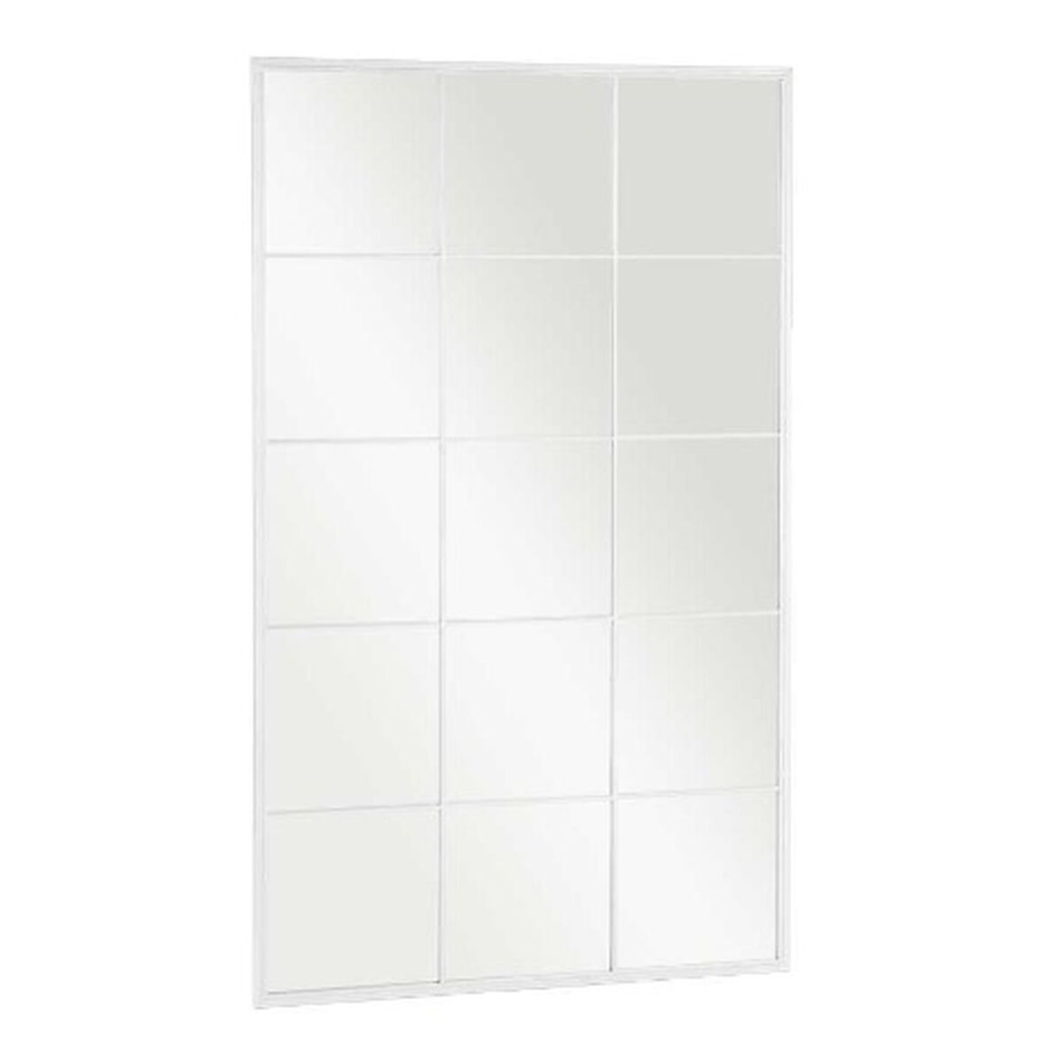 Wall mirror White Metal Crystal Window 90 x 150 x 2 cm