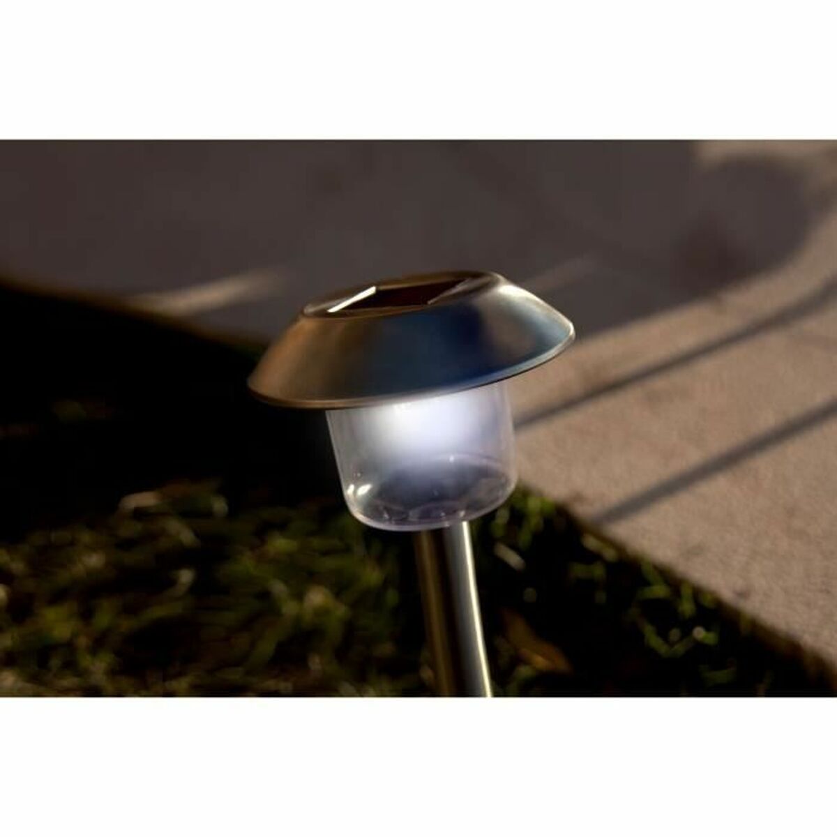 Solarlampe Lumisky Alesia LED Silberfarben Edelstahl Kaltweiß (8 Stück)