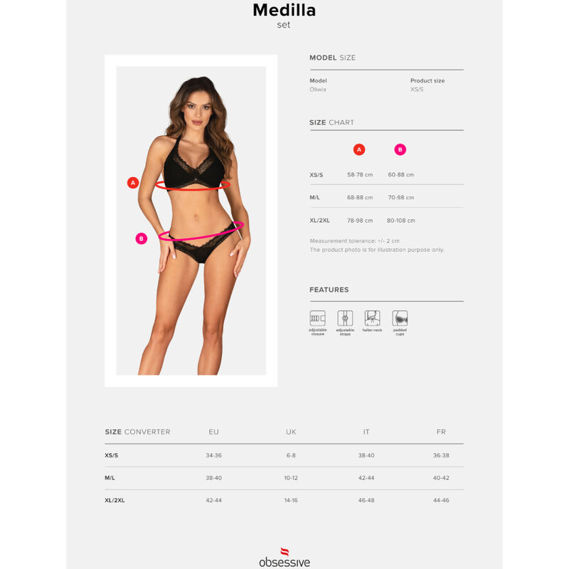 OBSESSIVE - MEDILLA TWO PIECES SET M/L