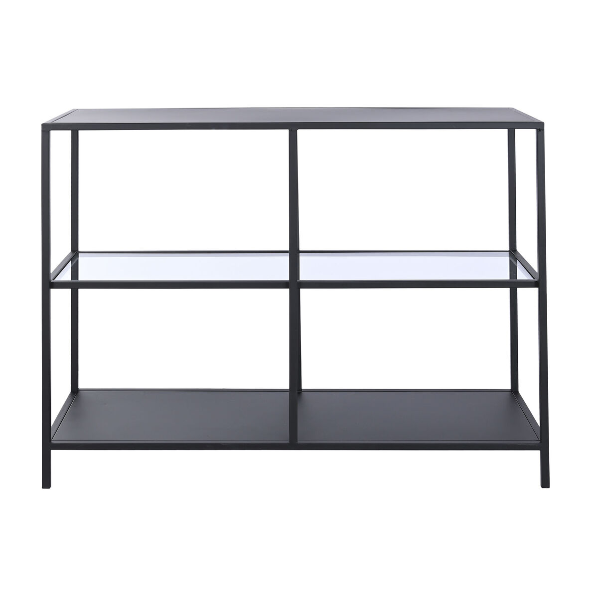 Side table DKD Home Decor Black Metal Crystal 100 x 35 x 80 cm