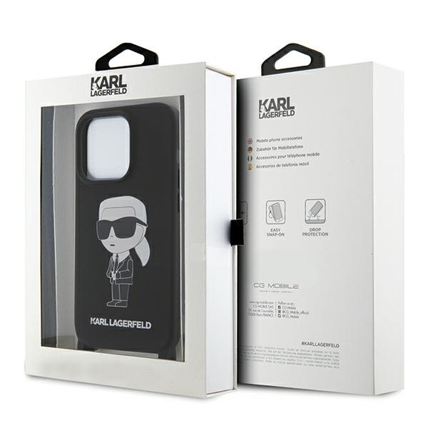 Karl Lagerfeld KLHCP15XSCBSKNK Apple iPhone 15 Pro Max hardcase Crossbody Silicone Ikonik black