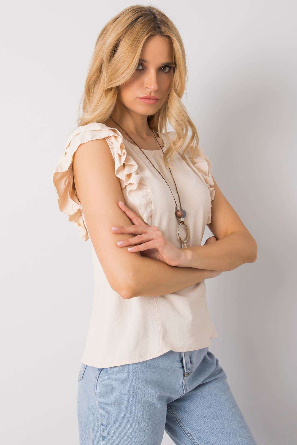  Blouse model 167257 Och Bella  beige