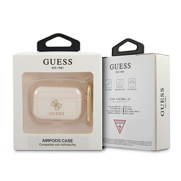 Guess GUAPUCG4GD Apple AirPods Pro cover gold Glitter Collection