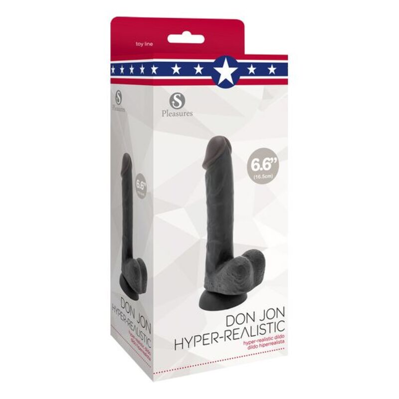 Dildo S Pleasures Don Jon Black Silicone (13 cm)