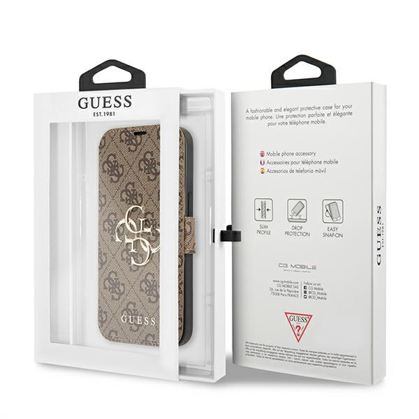 Guess GUBKP13X4GMGBR Apple iPhone 13 Pro Max brown book 4G Big Metal Logo