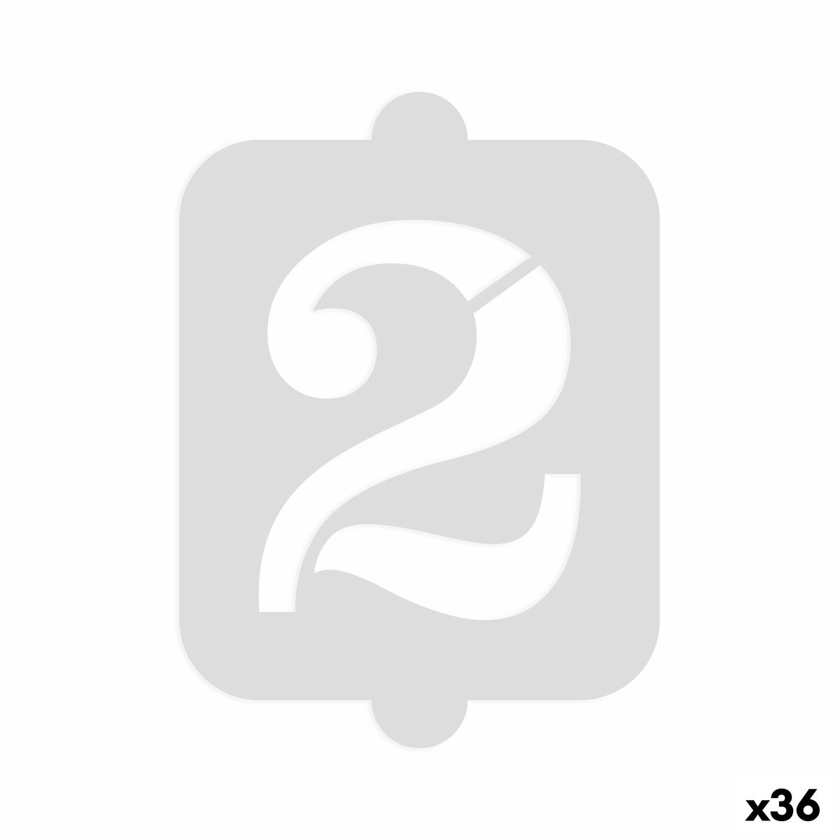 Cake stencil Algon Number 2 (36 Units)