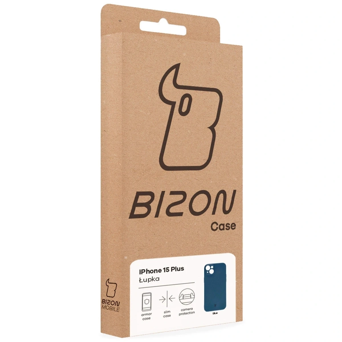 Etui Bizon Case Łupka do Apple iPhone 15 Plus niebieskie