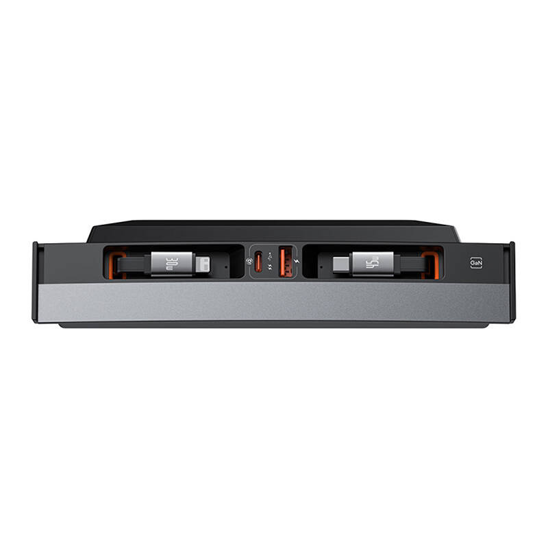 Baseus T-Space hub with USB-C, Lightning 45W cable for Tesla (black)
