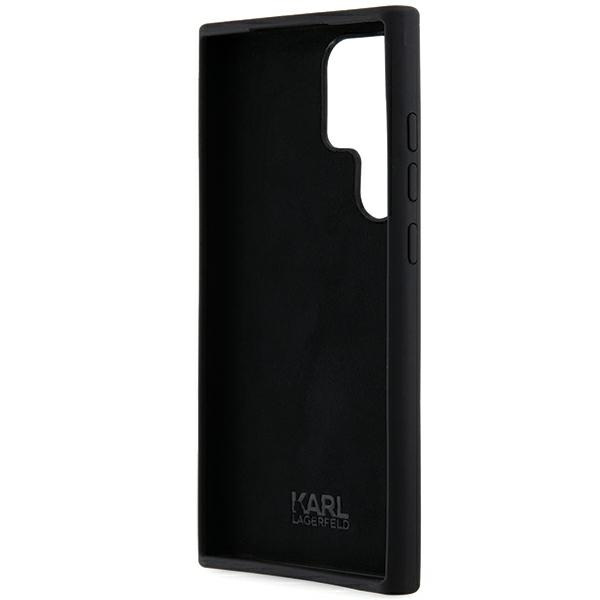 Karl Lagerfeld KLHCS23LSMHKNPK Samsung Galaxy S23 Ultra Silicone Ikonik Metal Pin black