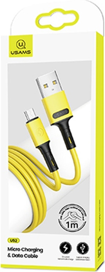 USAMS Cable U52 microUSB 2A Fast Charge 1m yellow SJ435USB03 (US-SJ435)