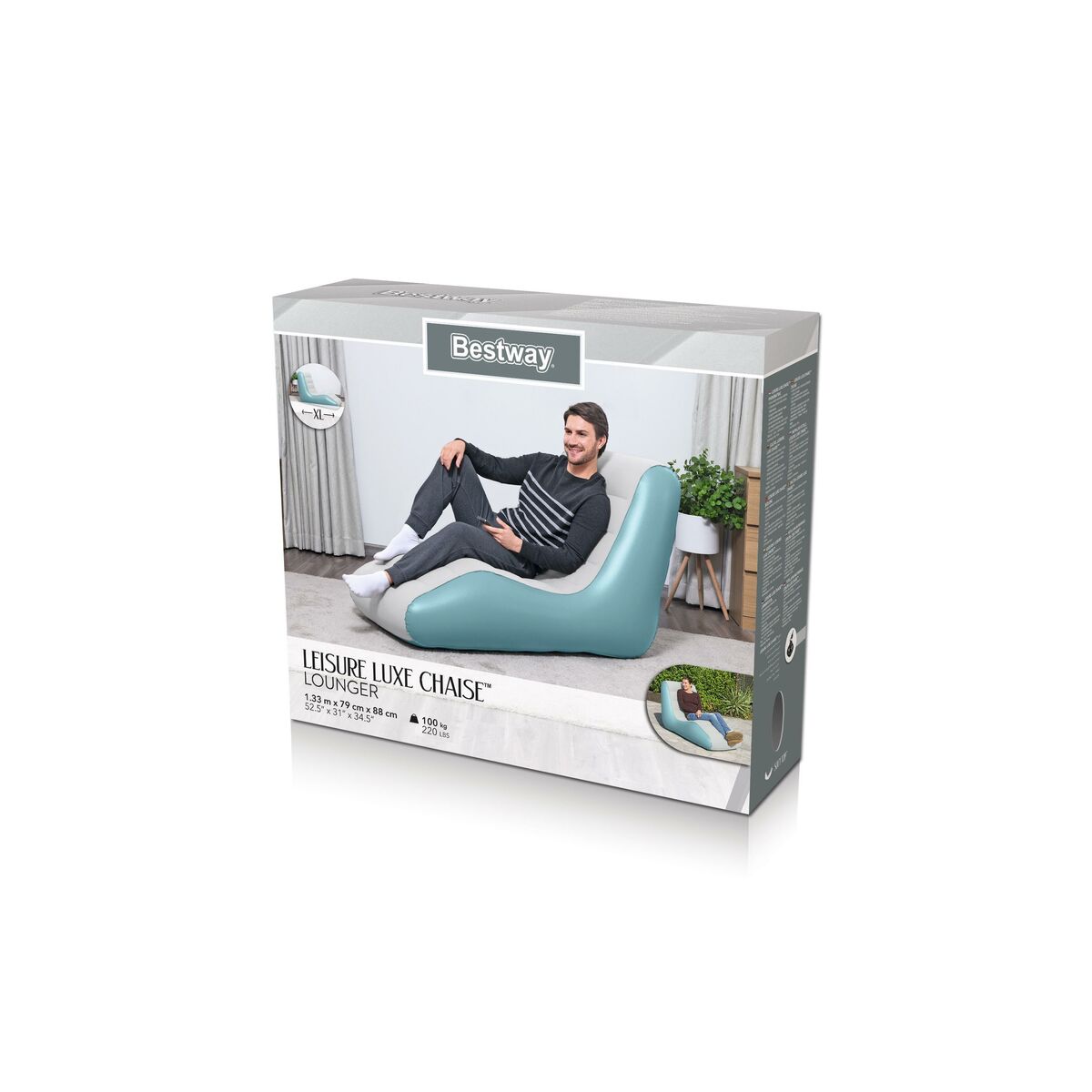 Bestway Inflatable Armchair Luxury 133x79x88 cm Indoor 75127