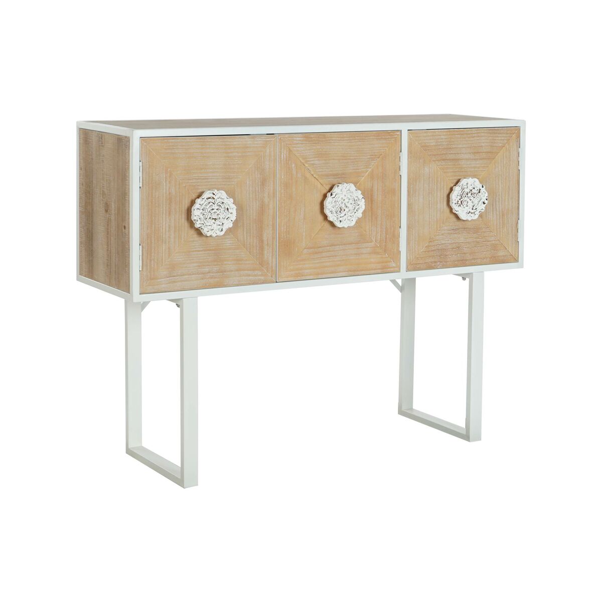 Beistelltisch DKD Home Decor Tanne Metall Weiß 120 x 35 x 90 cm