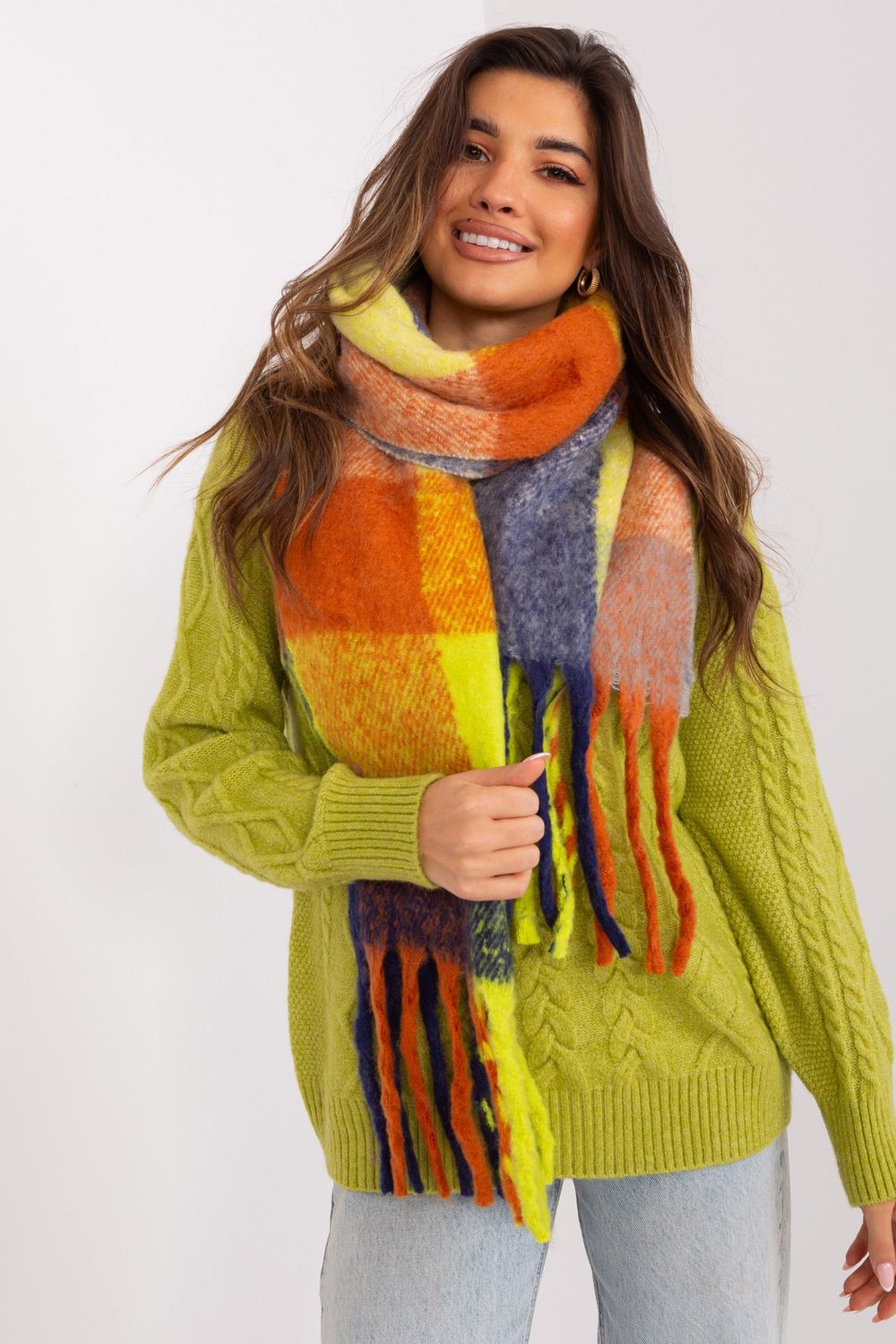  Shawl model 191724 AT  navy blue