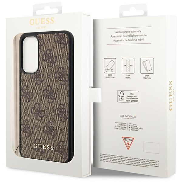 Guess GUHCSA34GF4GBR Samsung Galaxy A34 5G brown hardcase 4G Charms Collection
