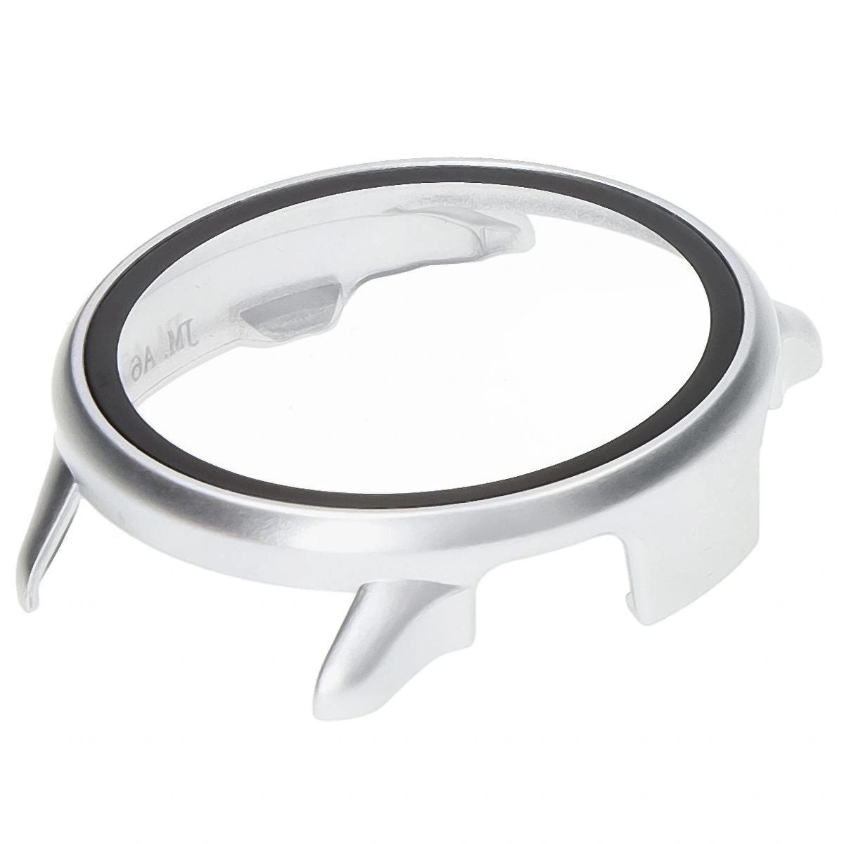 Etui ze szkłem do zegarka Bizon Case+Glass Watch do Garmin Vivoactive 6 satynowo srebrne