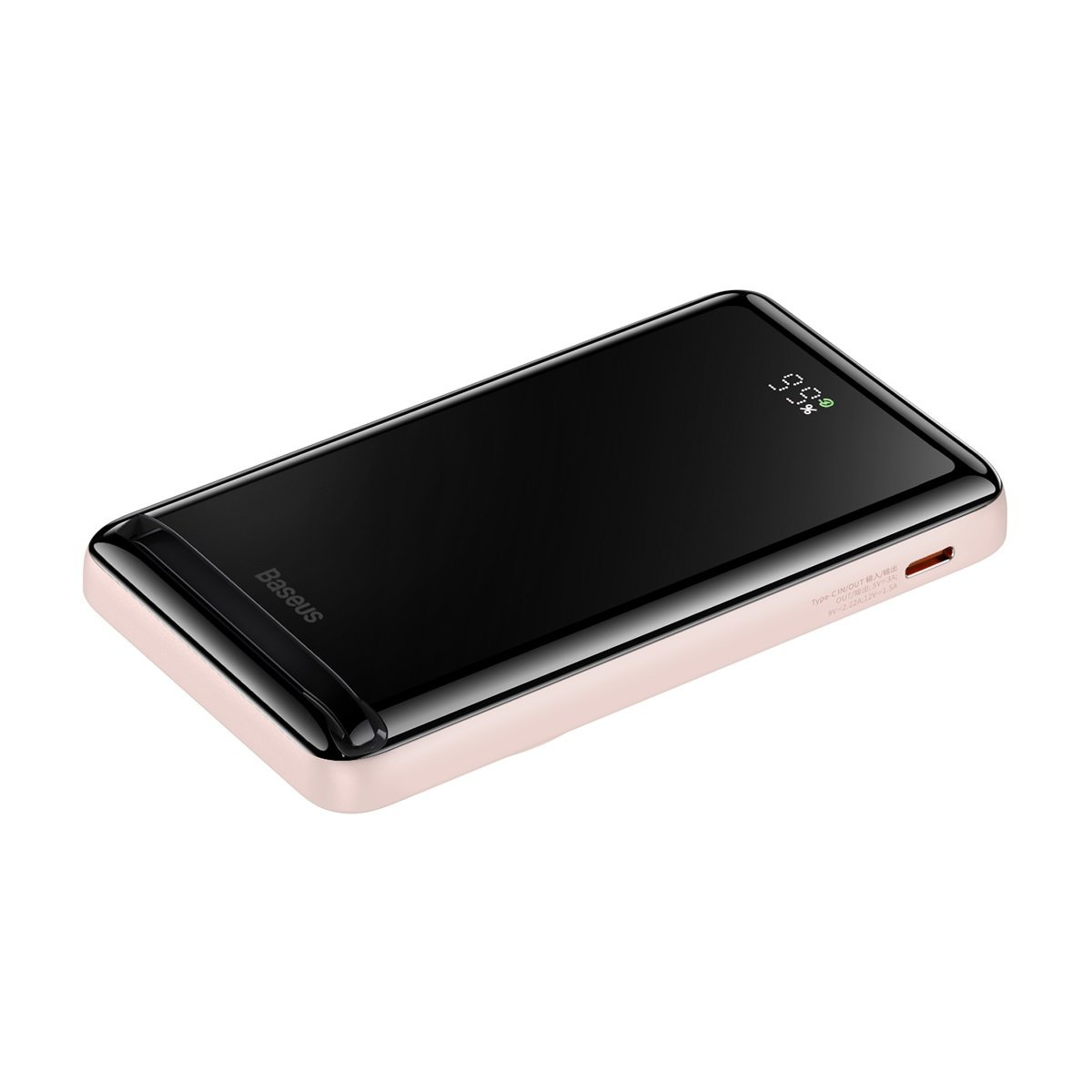 Powerbank Baseus Magnetic Bracket Wireless Charge MagSafe 10000mAh 20W Overseas Edition pink + kabel USB-C Xiaobai 60W 0,5m