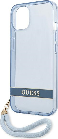 Guess GUHCP13MHTSGSB Apple iPhone 13 blue hardcase Translucent Stap