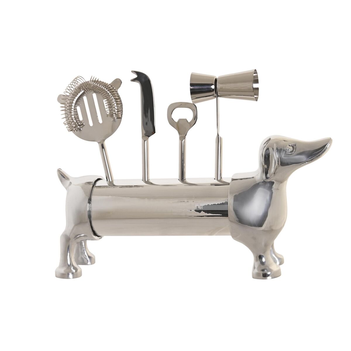 Cocktail Set DKD Home Decor 37 x 9 x 18 cm Silver Stainless steel
