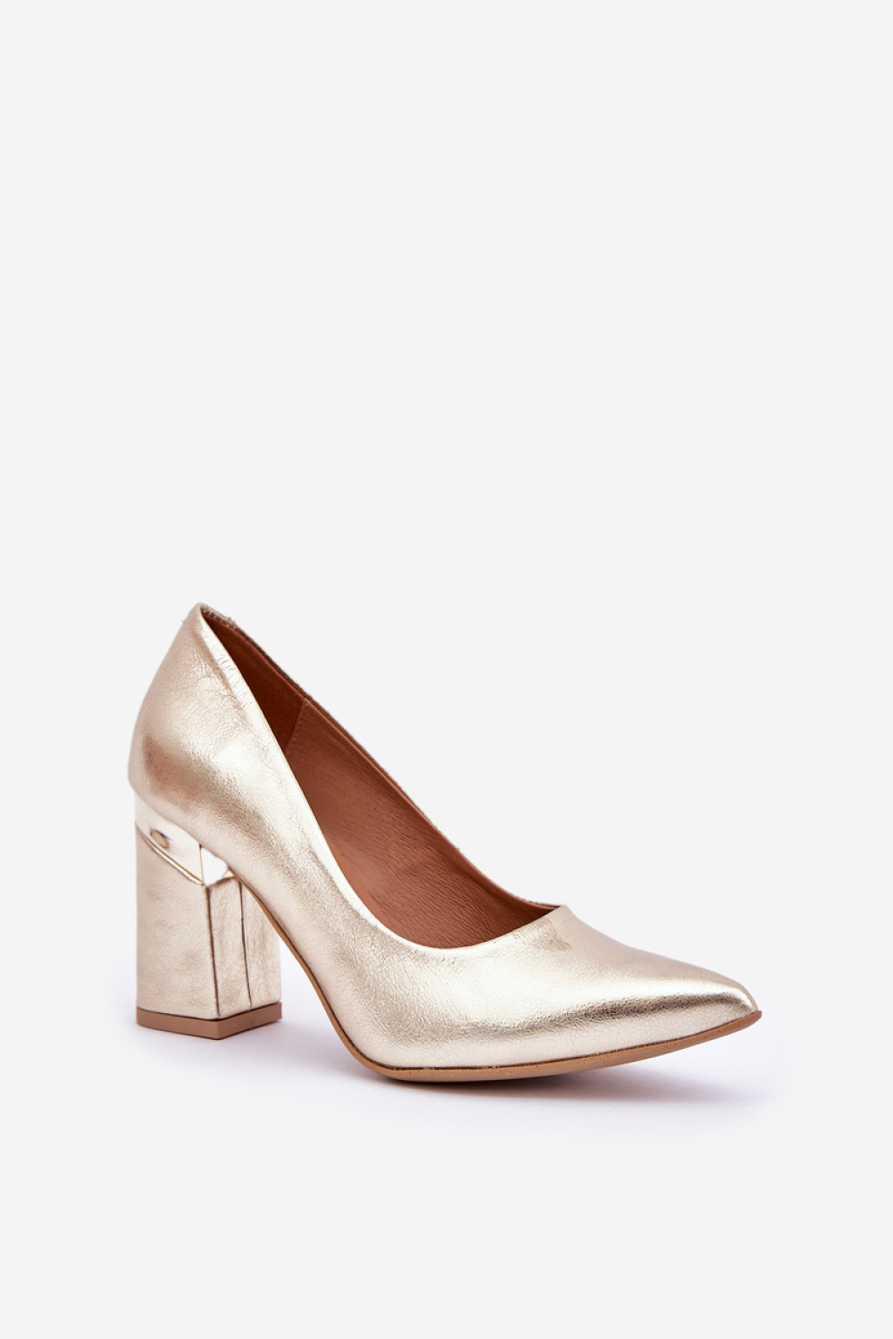  Block heel pumps model 206818 Step in style  yellow