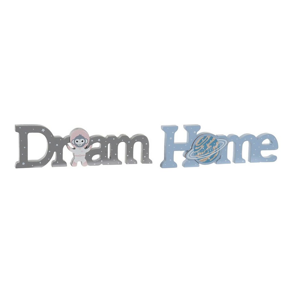 Decorative Figure DKD Home Decor Astro Monkey 29,5 x 3 x 9 cm Natural (2 Units)