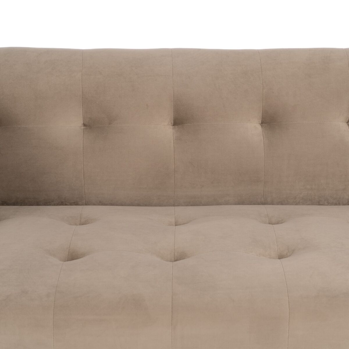 Sofa 156 x 81 x 72 cm Szampan Tkanina syntetyczna Drewno Aksamit