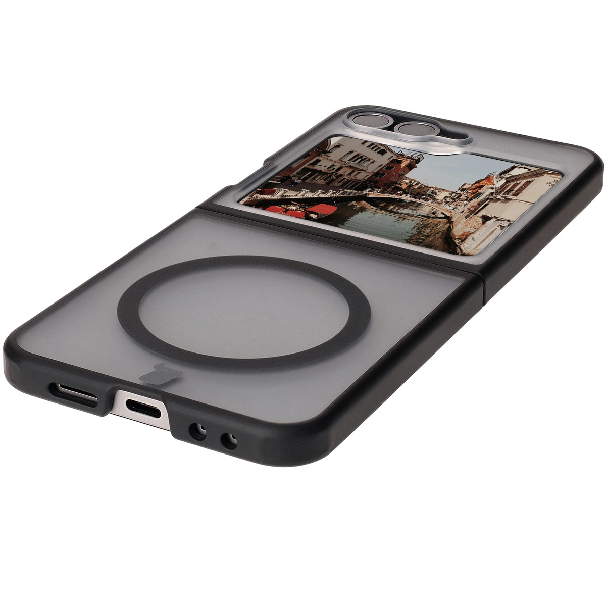 Bizon Case MatteO Samsung Galaxy Z Flip6 transparent with black frame