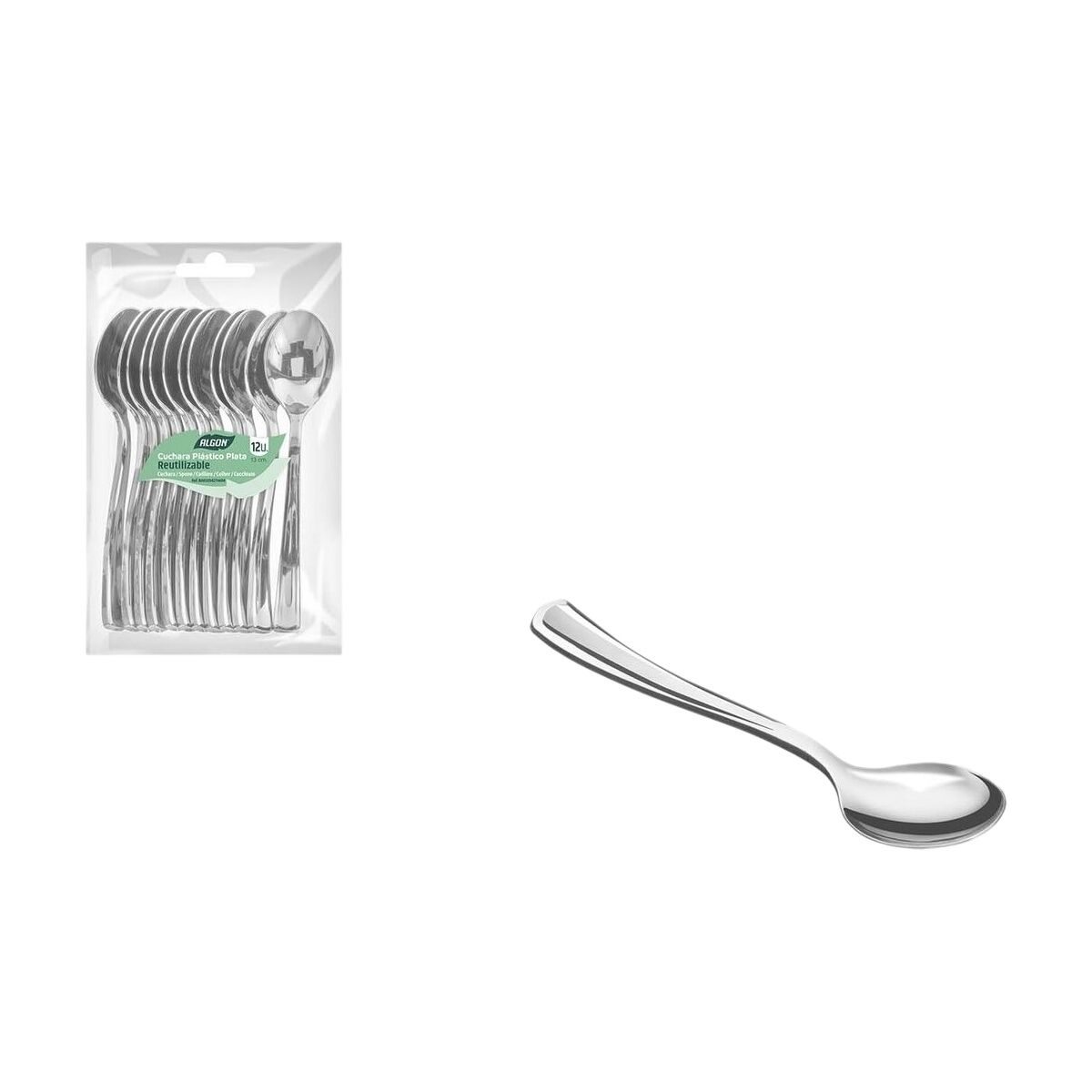 Dessert spoon set Algon 13 cm 12 Pieces (36 Units)