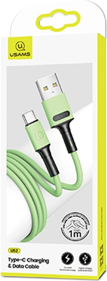 USAMS Cable U52 USB-C 2A Fast Charge 1m green SJ436USB02 (US-SJ436)
