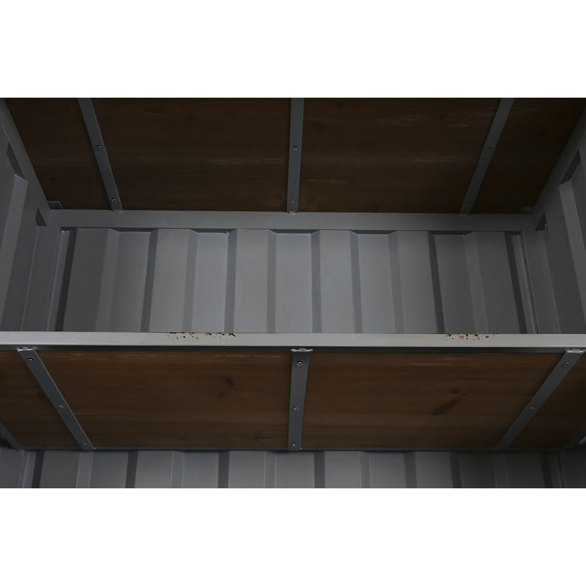 Shelves Home ESPRIT Grey Sky blue Metal MDF Wood 87 x 44 x 168,5 cm