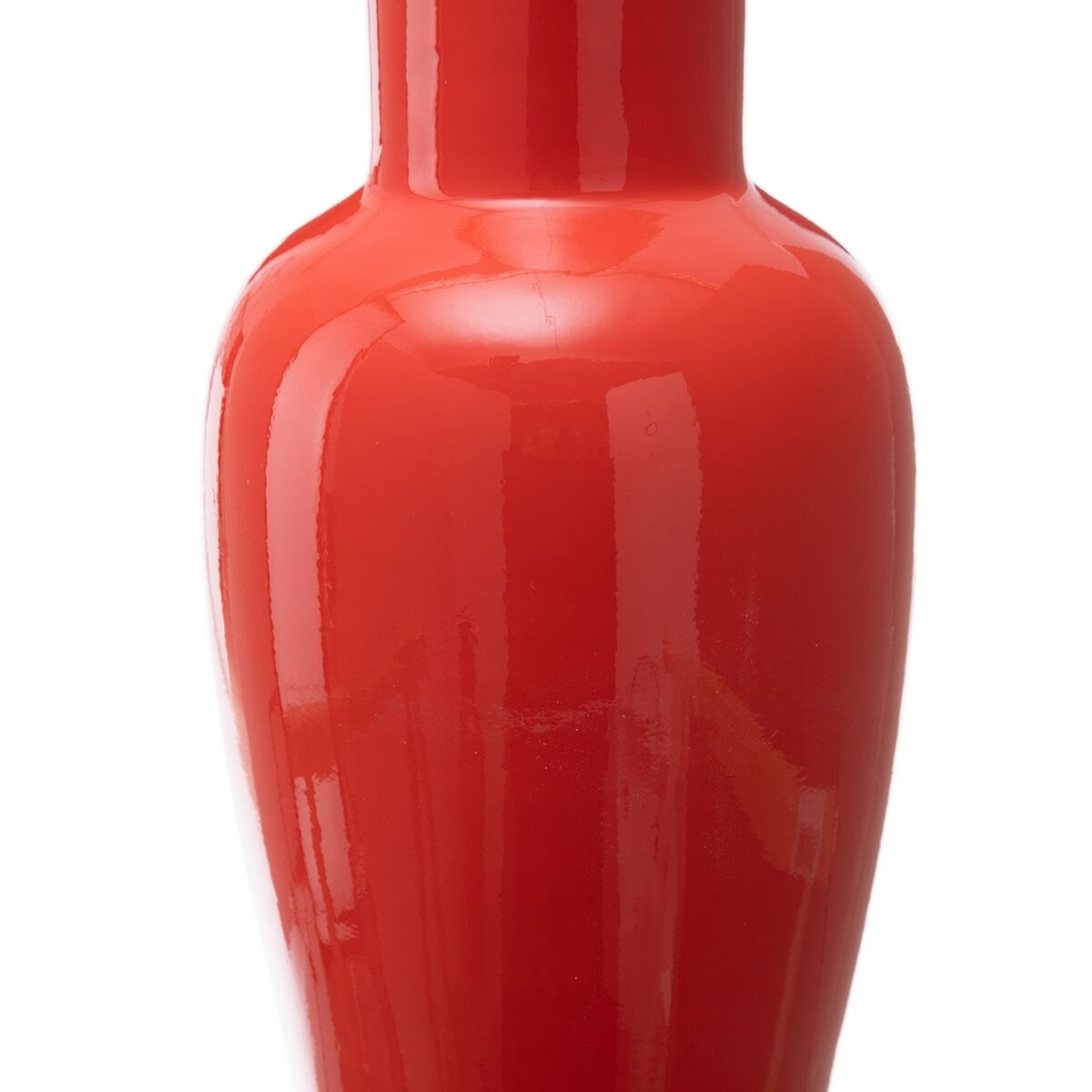 Vase 18 x 18 x 46,5 cm aus Keramik Orange