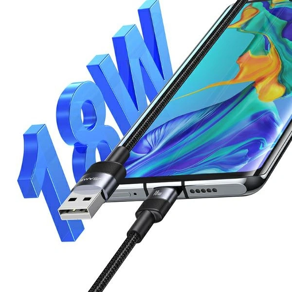 USAMS USB-A / USB-C cable 3A 1.2m Fast Charging tarnish
