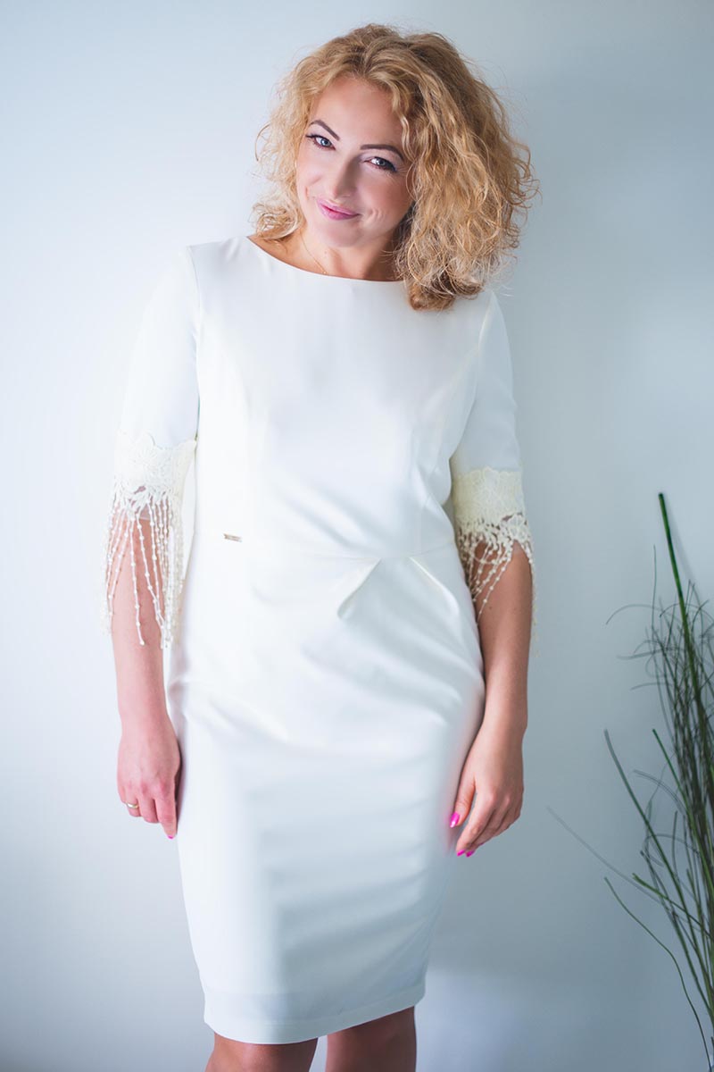  Plus size dress model 132938 Jersa  beige
