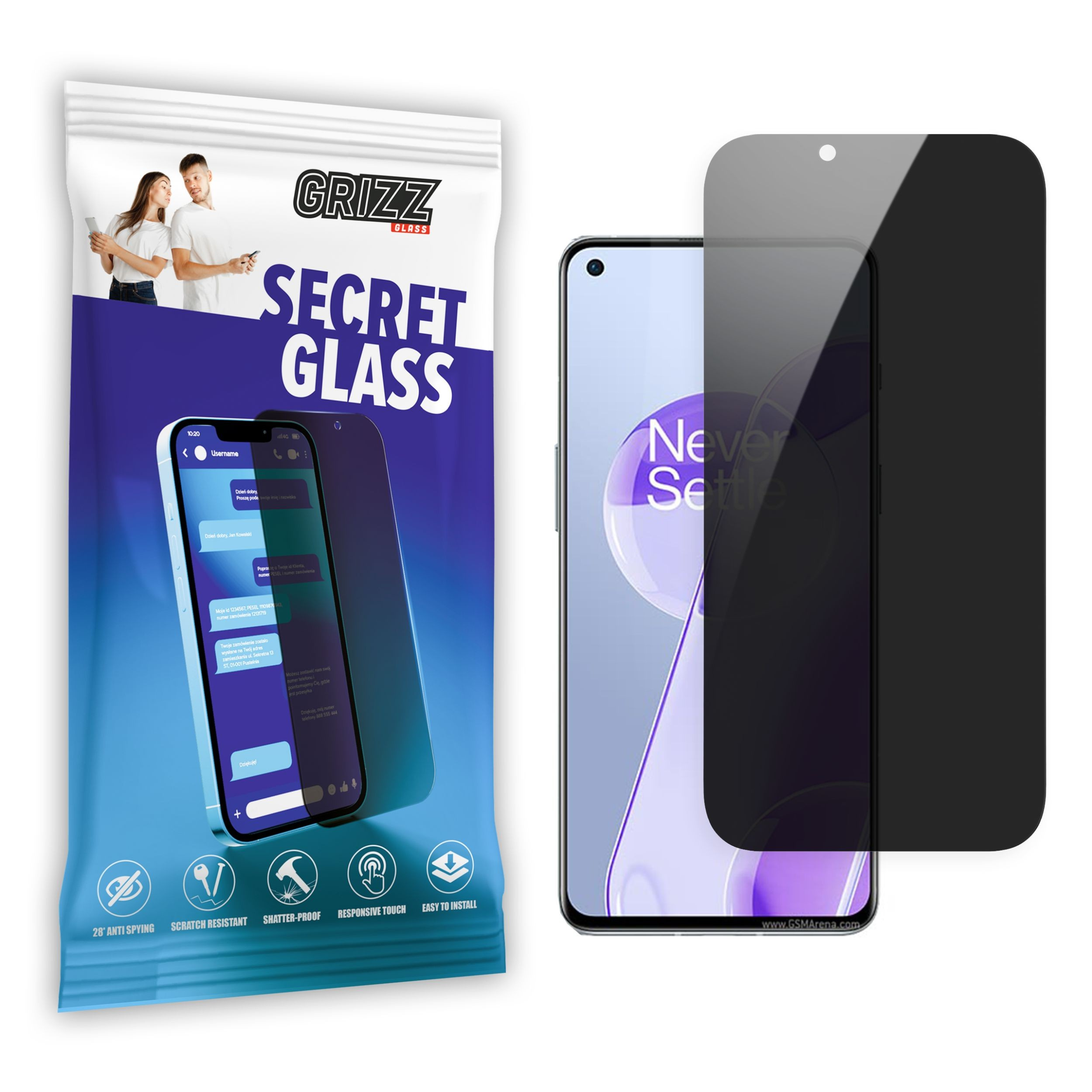 GrizzGlass SecretGlass OnePlus 9