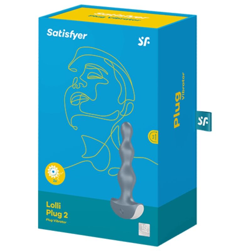 SATISFYER LOLLI PLUG 2 PLUG VIBRATOR - GREY