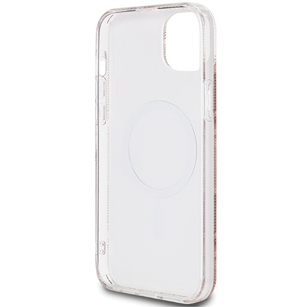 Guess GUHMP15SHGCUSTGW Apple iPhone 15 / 14 hardcase IML GCube MagSafe brown