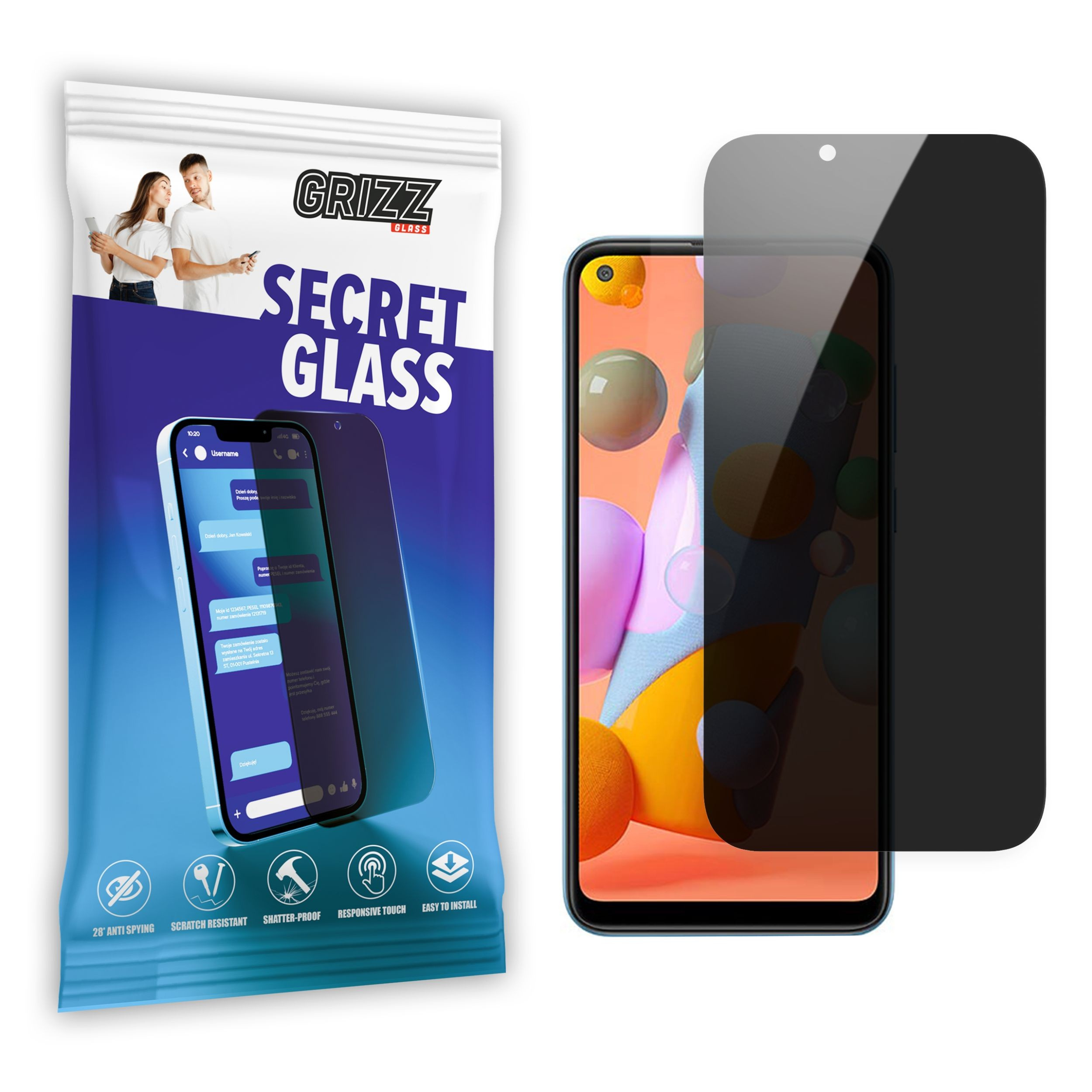 GrizzGlass SecretGlass Samsung Galaxy A11