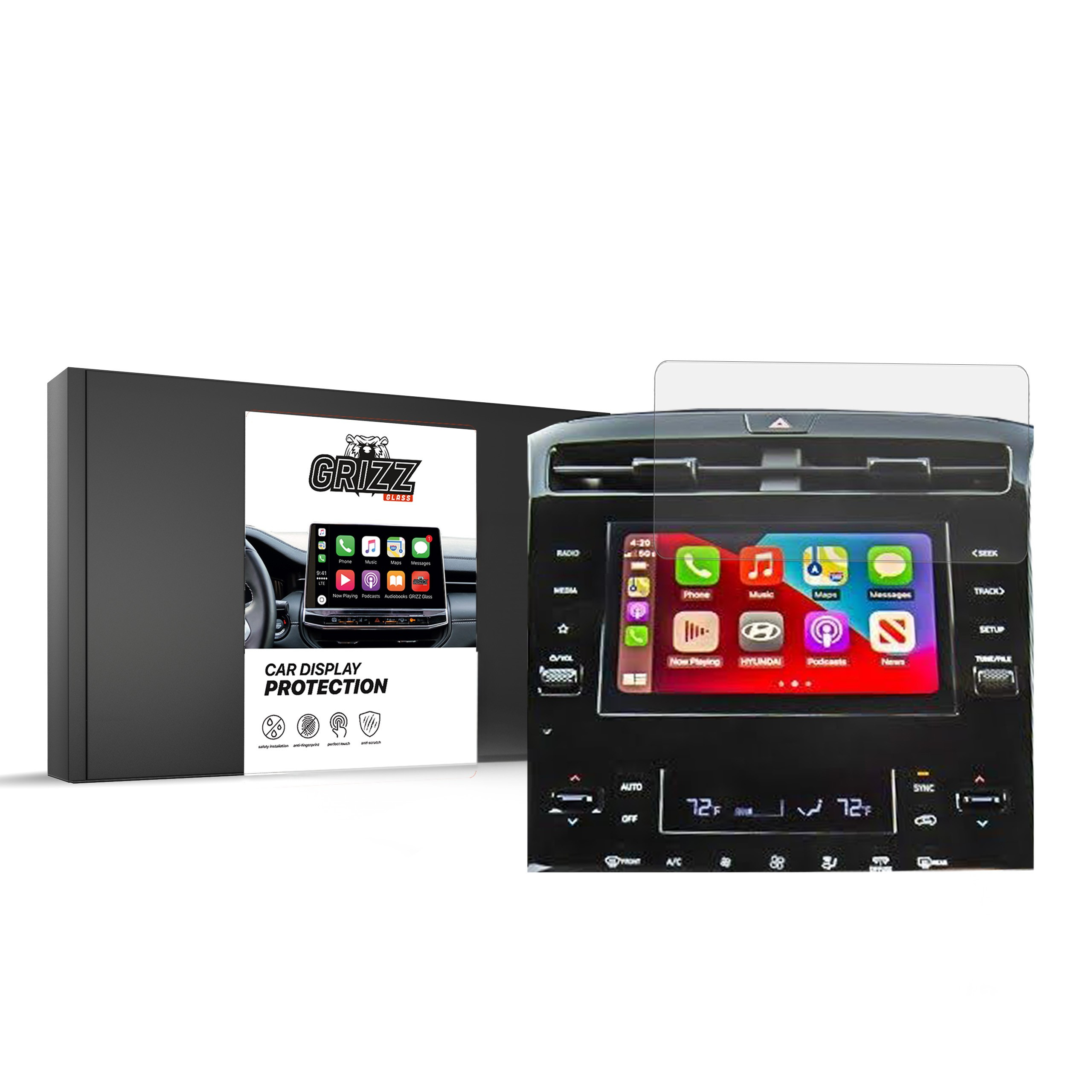 GrizzGlass CarDisplay Protection Hyundai Tucson 8 inch