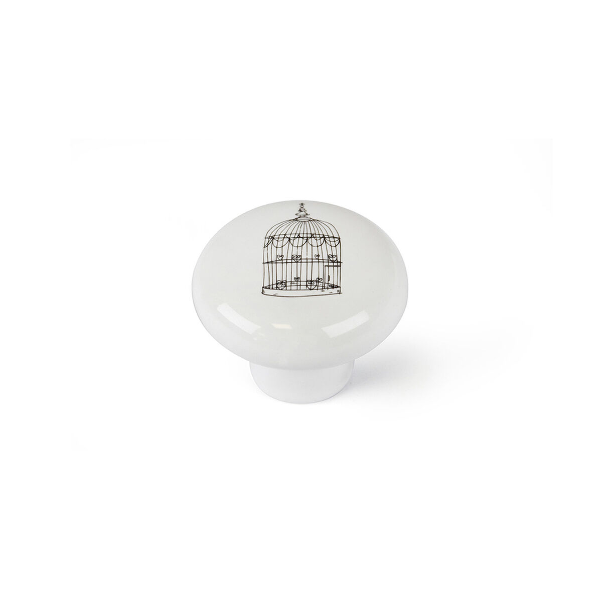 Doorknob Rei e815 Circular White Porcelain Ornamental 4 Units (Ø 40 x 31 mm)