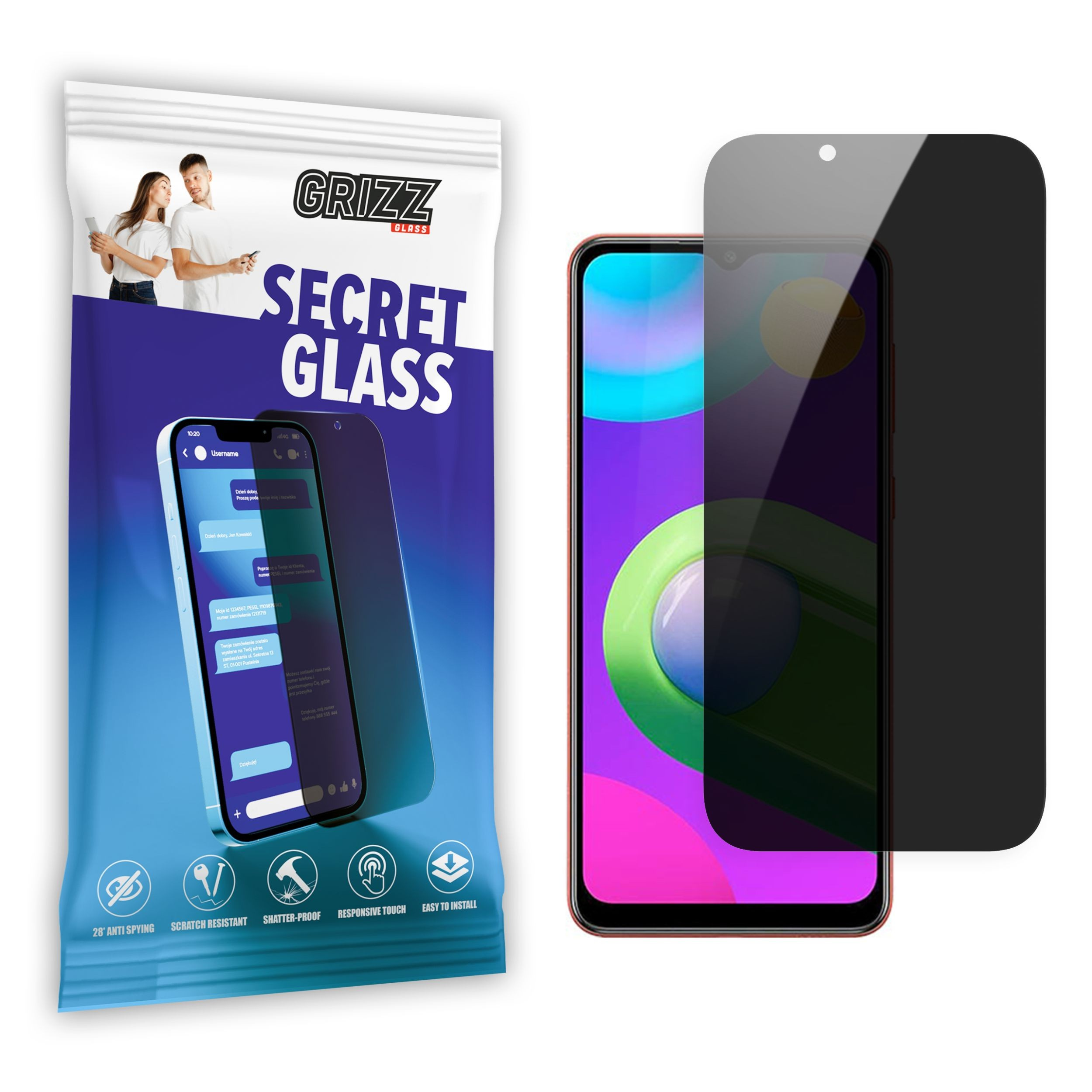 GrizzGlass SecretGlass Samsung Galaxy M02