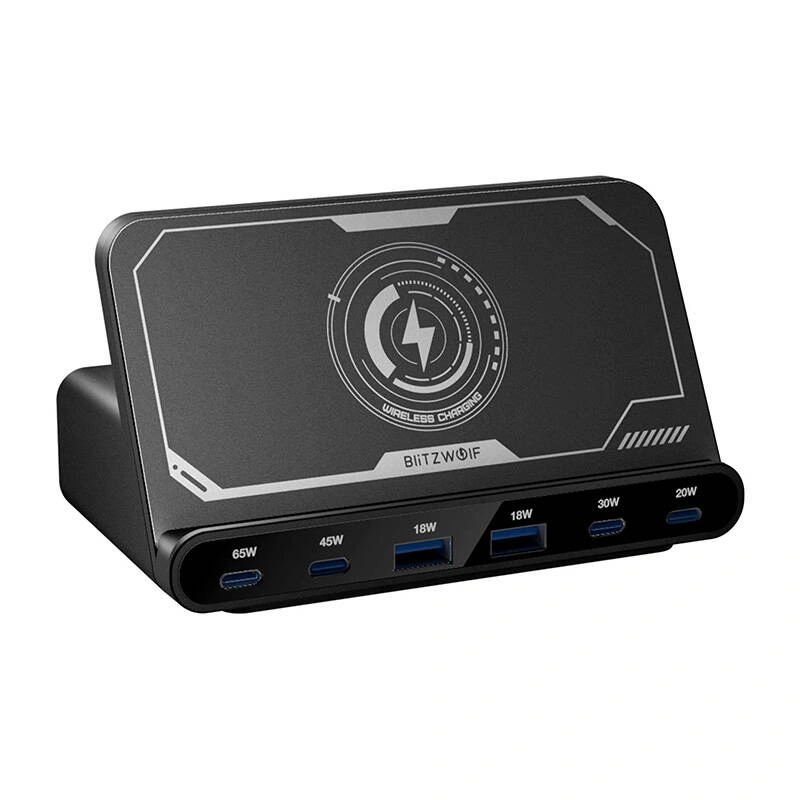Blitzwolf charging station BW-S27 160W, 2xUSB-A, 4xUSB-C, 15W (black)