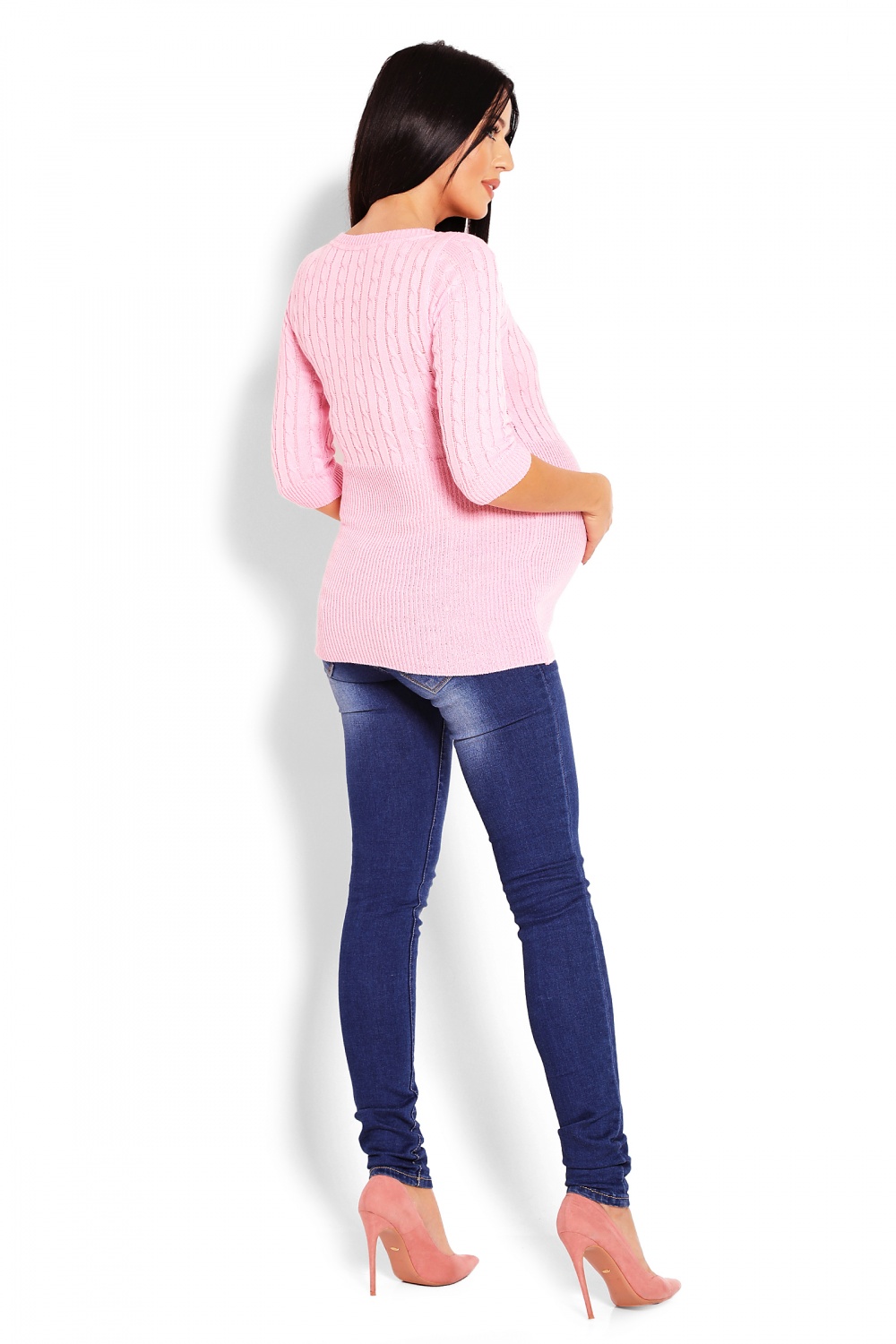  Pregnancy sweater model 123420 PeeKaBoo  pink