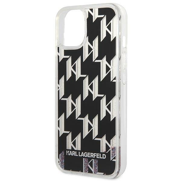 Karl Lagerfeld KLHCP14MLMNMK Apple iPhone 14 Plus hardcase black Liquid Glitter Monogram