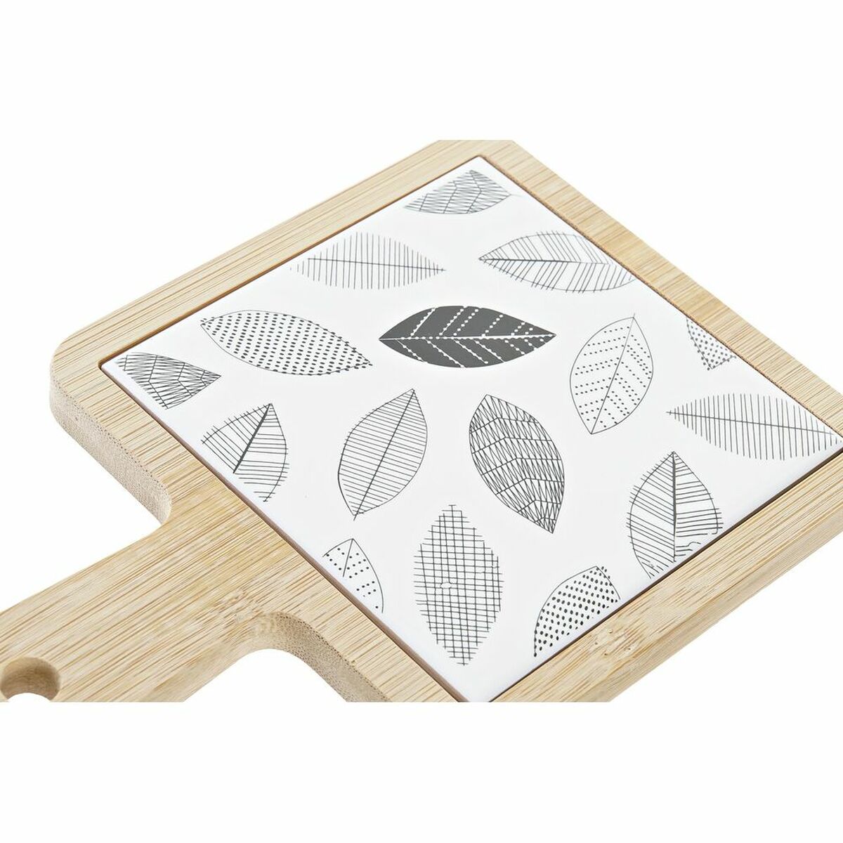 Snack tray DKD Home Decor 18 x 12 x 1 cm Sheets Stoneware Cottage