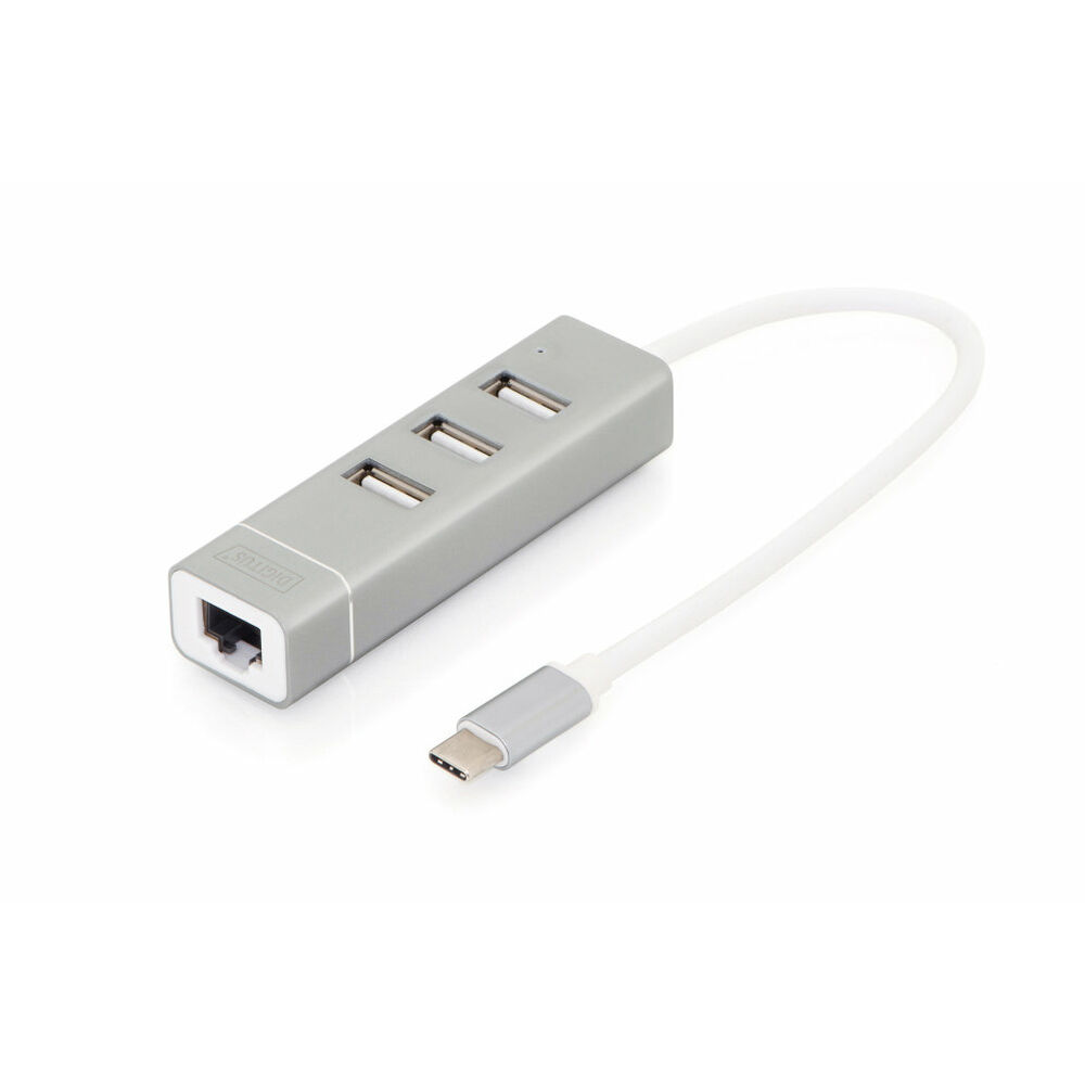 USB Hub Digitus DA-70253 Grey Aluminium