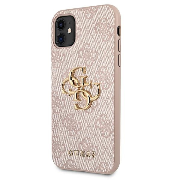 Guess GUHCN614GMGPI Apple iPhone 11 pink hardcase 4G Big Metal Logo
